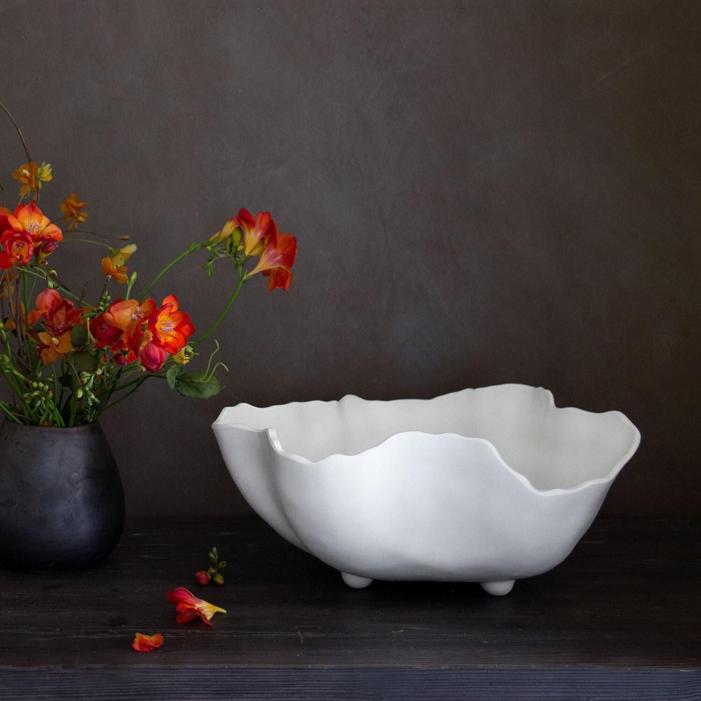 Sculpted White Bowl