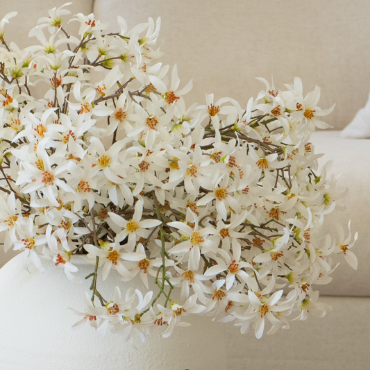 Artificial White Forsythia Stem Bundle