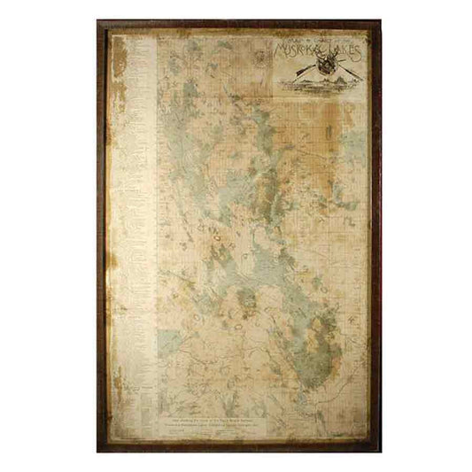 Muskokas Map Wall Art
