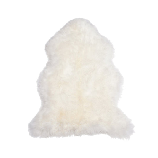Shorn White Sheepskin Throw