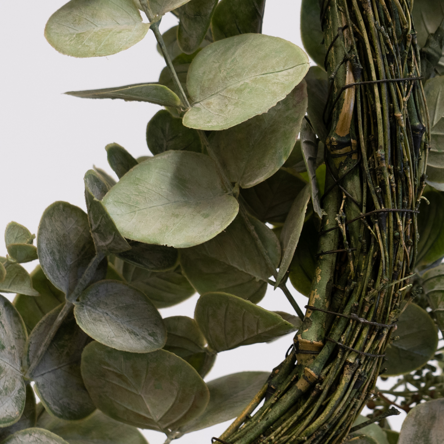 Artificial Seeded Eucalyptus 24" Door Wreath