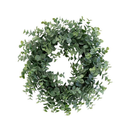 Eucalyptus-Inspired 14" Faux Greenery Door Wreath
