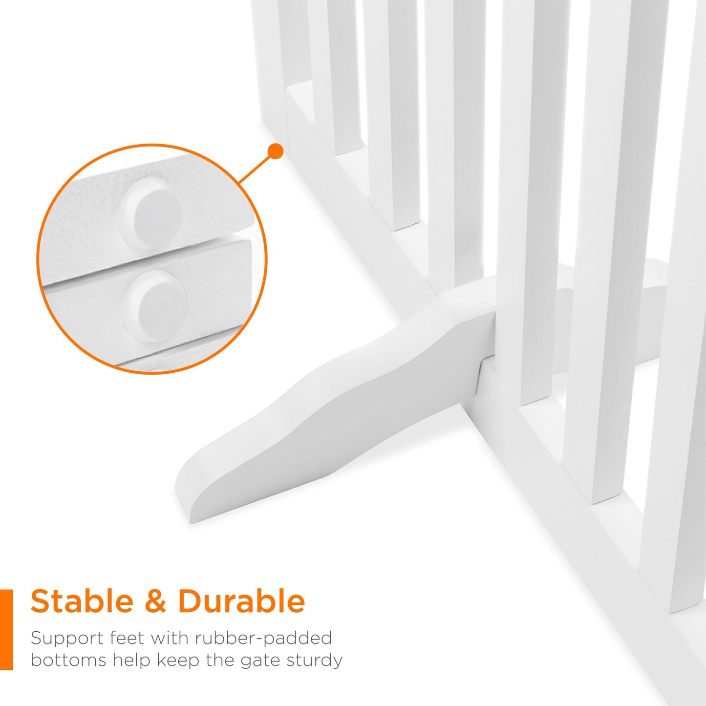 Expandable Wooden Pet Barrier with Lockable Door and Support Feet, 31.5in 3-Panel Design
