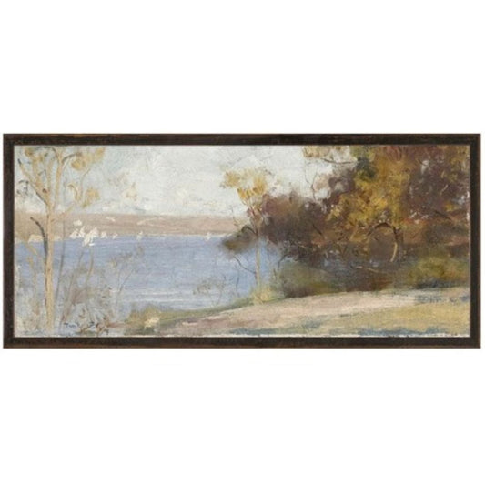 Dark Wood Lakeside Wall Art
