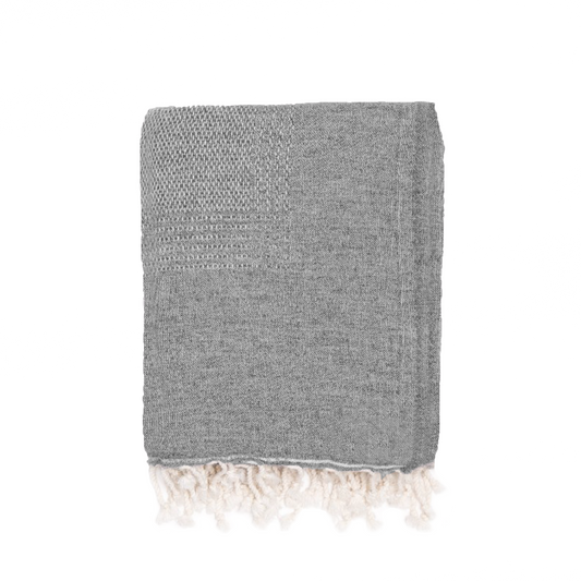 Shoreline Ash Wool Blend Throw