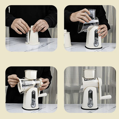 The 5 in 1 Rotary Cheese Grater Vegetable Slicer
