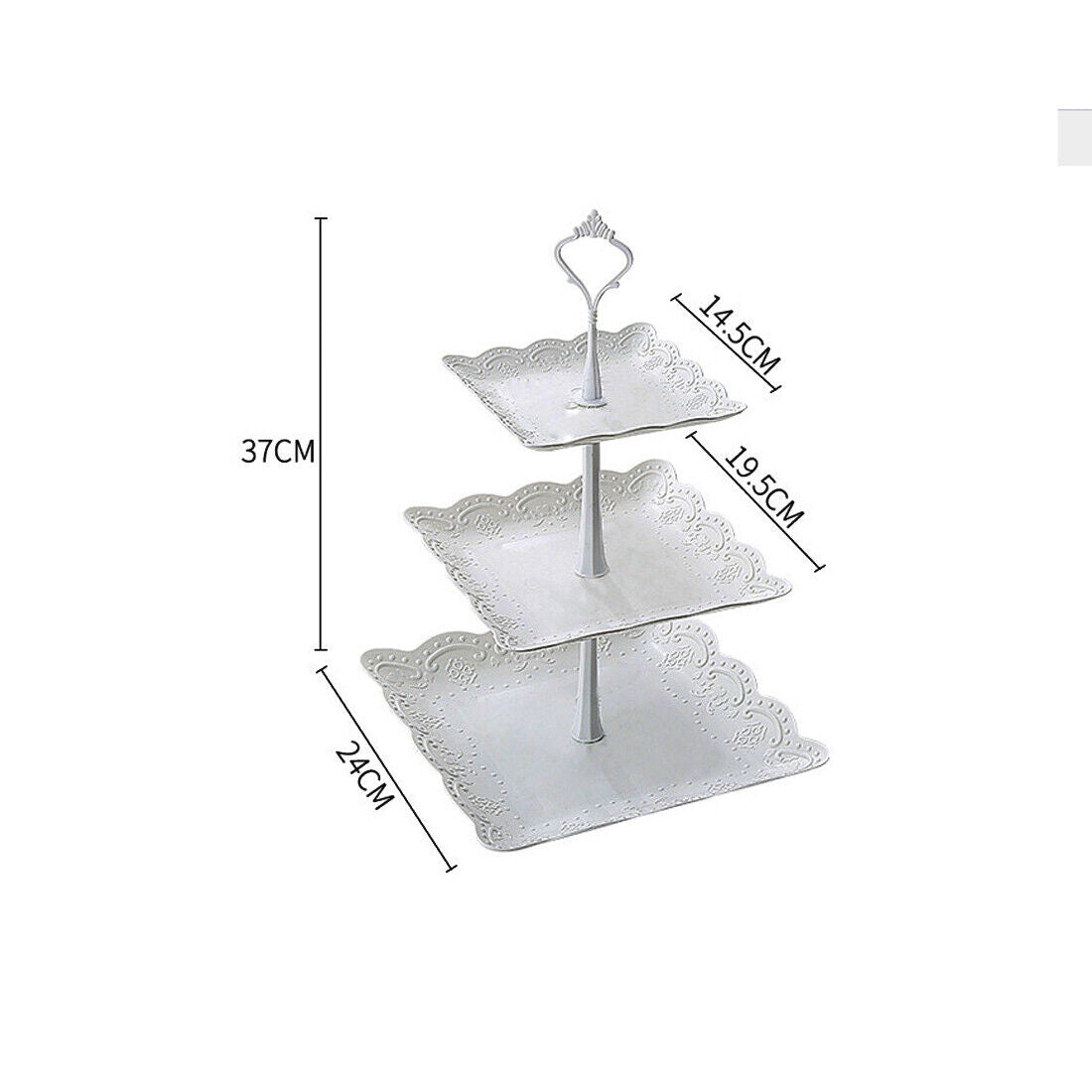 Elegant 3-Tier Dessert Display Stand for Weddings and Afternoon Teas