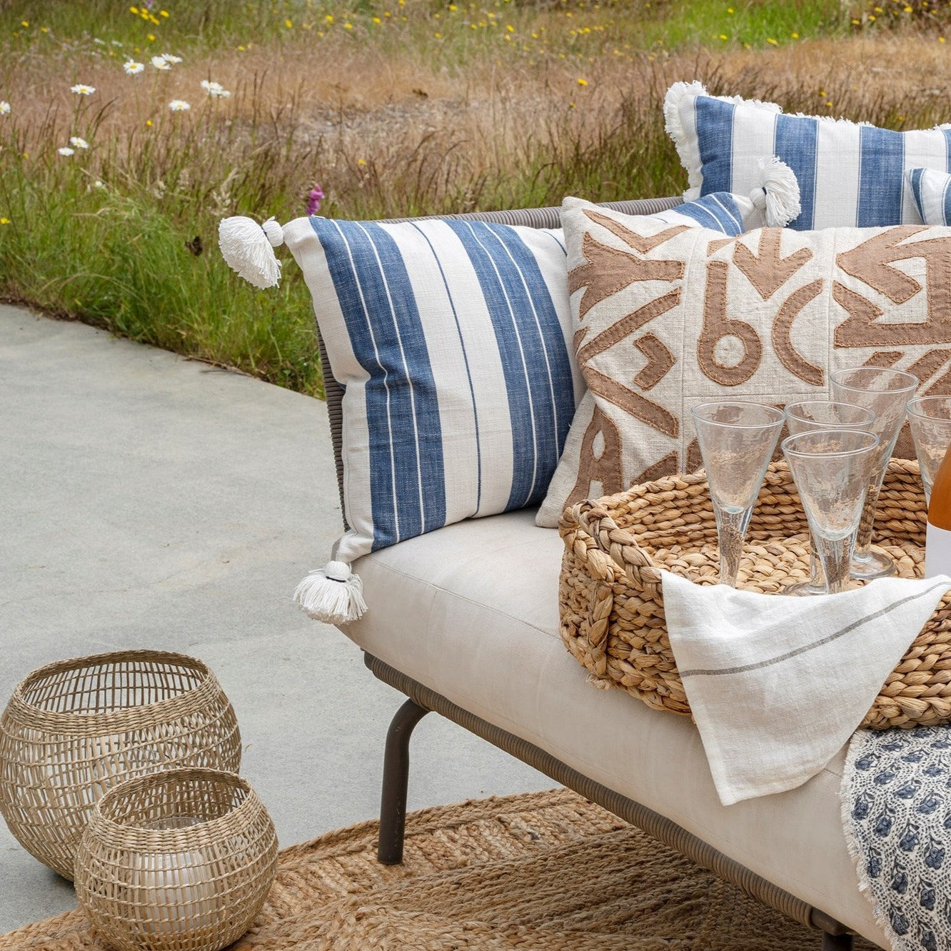 Marine Striped Pillow