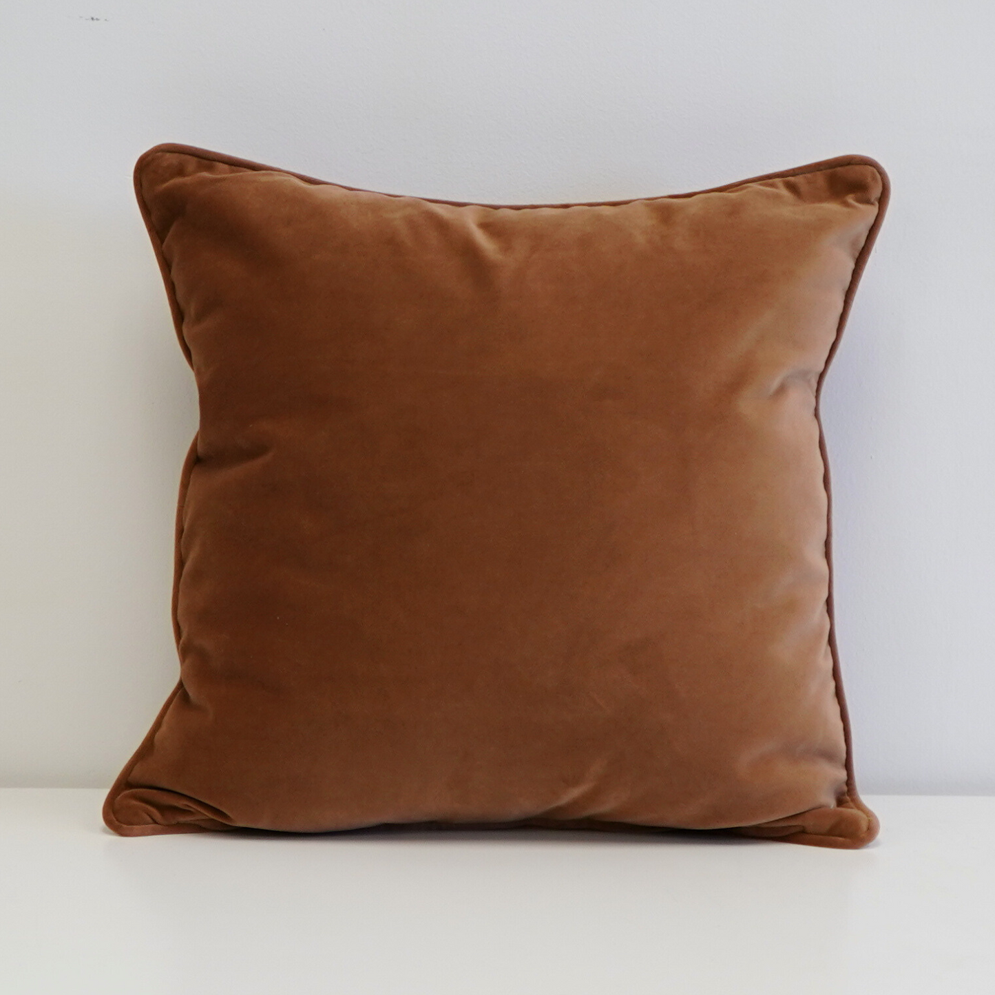 Velvet Cognac Toss Cushion