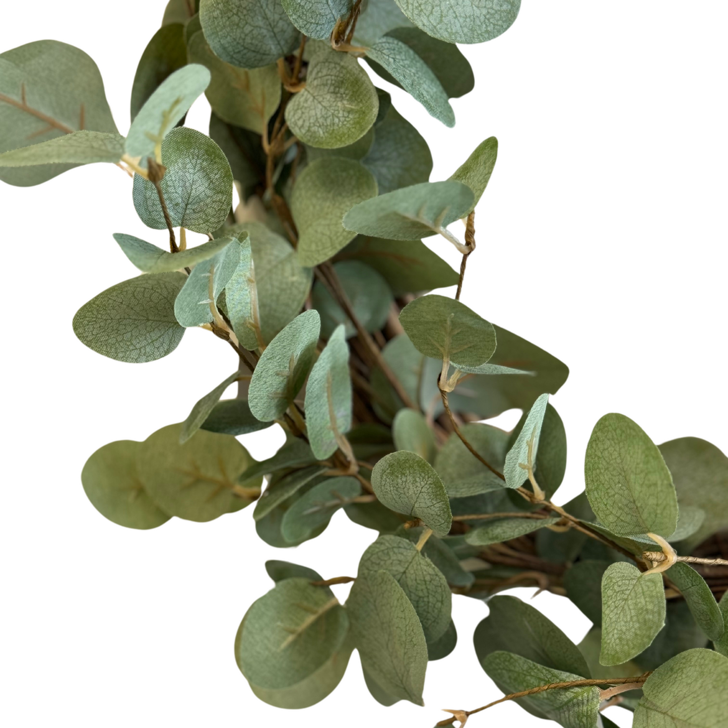 Lifelike 20-Inch Eucalyptus Wreath for Modern Decor