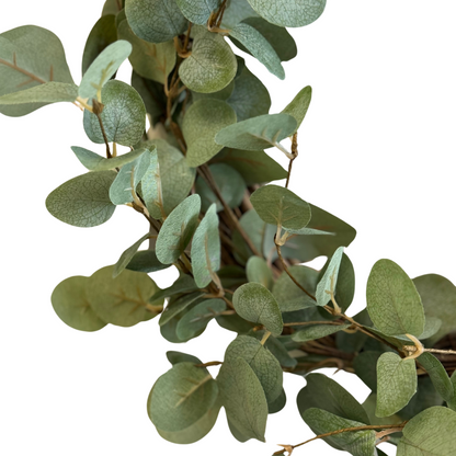 Lifelike 20-Inch Eucalyptus Wreath for Modern Decor