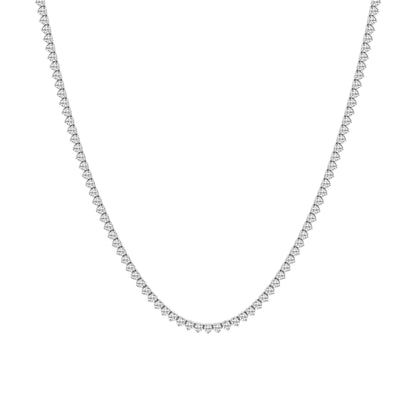 Silver Three-Prong Tennis Necklace - Sample Sale