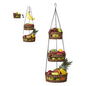Multi-Tiered Wicker Fruit and Vegetable Organizer with Banana Holder - FREE SHIPPING