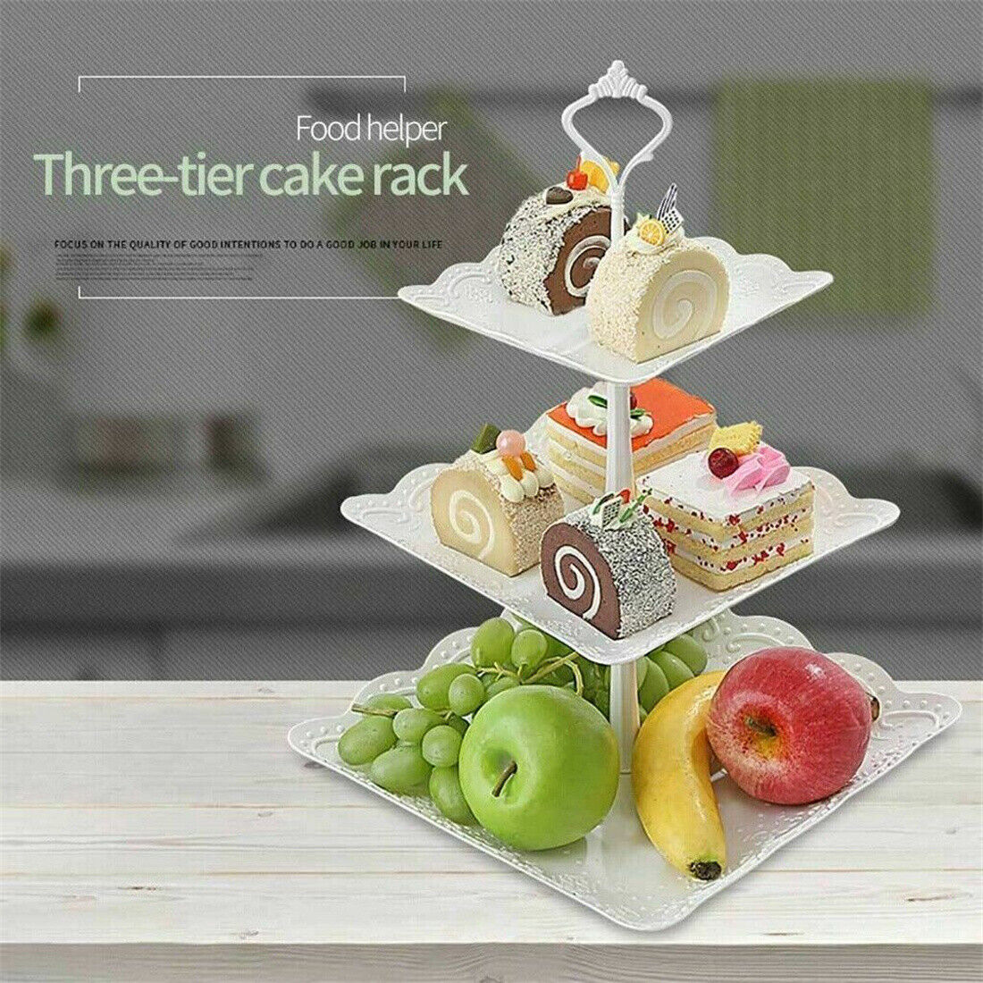 Elegant 3-Tier Dessert Display Stand for Weddings and Afternoon Teas