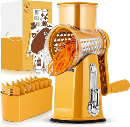 The 5 in 1 Rotary Cheese Grater Vegetable Slicer