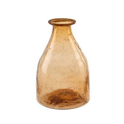 Light Amber Recycled Glass Bud Vase