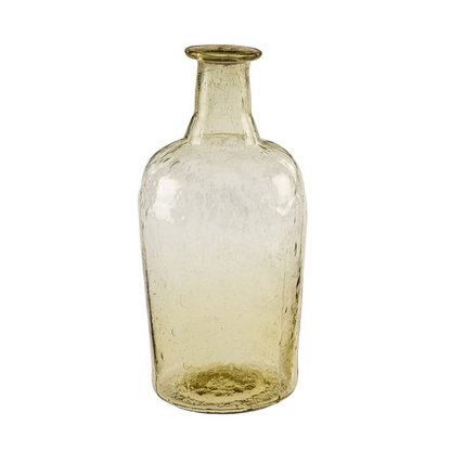 Light Canary Recycled Glass Bud Vase