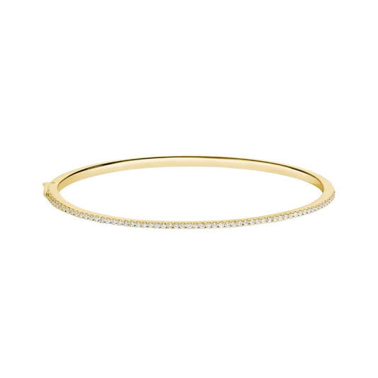 DARIA GOLD BANGLE with CZ Stones