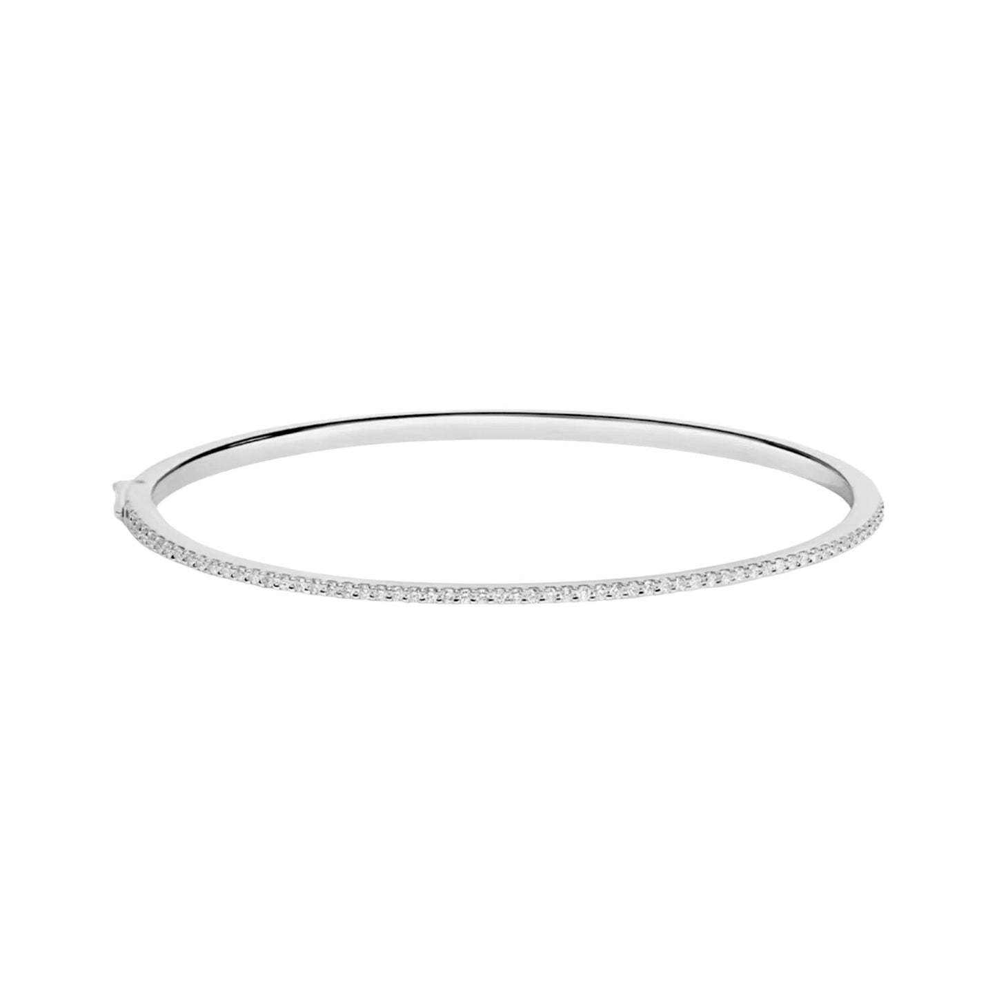 DARIA SILVER BANGLE WITH CZ STONES