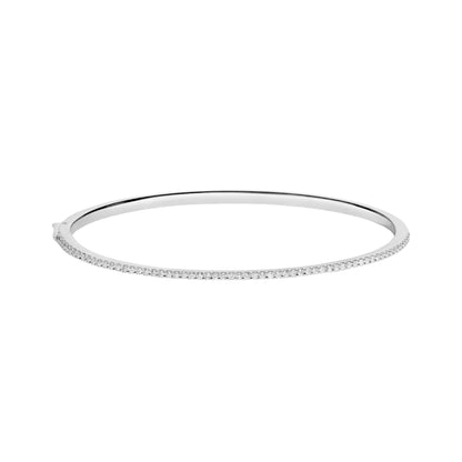 DARIA SILVER BANGLE WITH CZ STONES