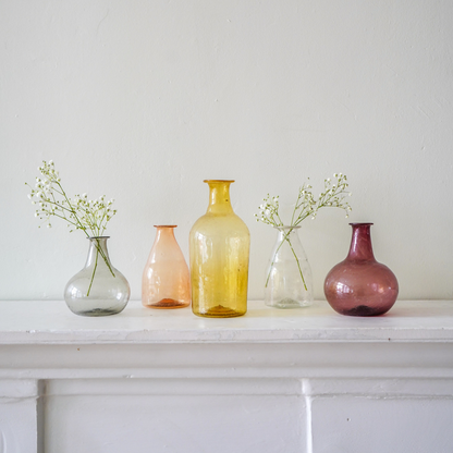 Delicate Amethyst Recycled Glass Blossom Vase