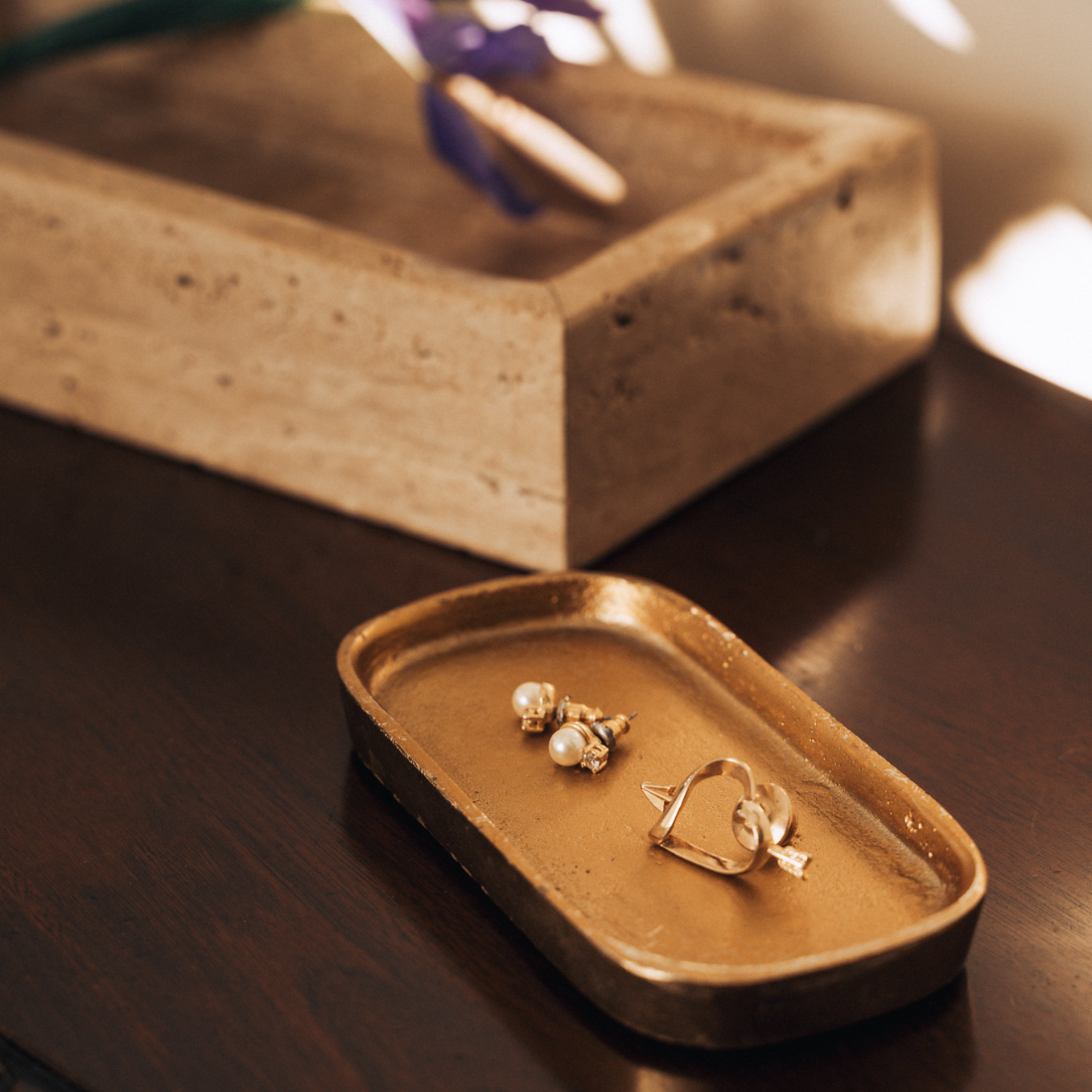 Golden Oval Catch-All Tray