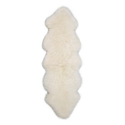 Shorn White Sheepskin Throw