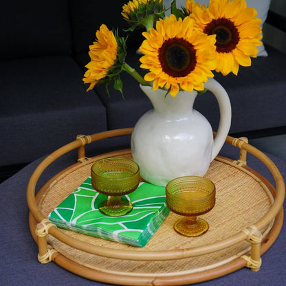 Bow Handle Ceramic Pitcher
