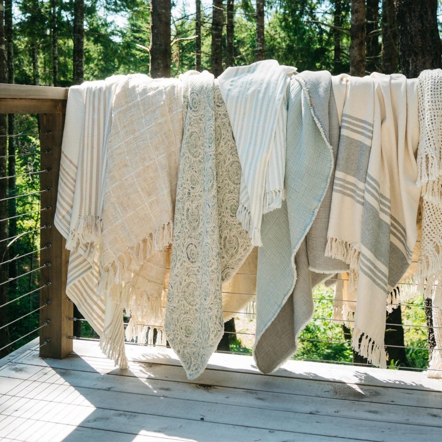Verdant Cotton Throw