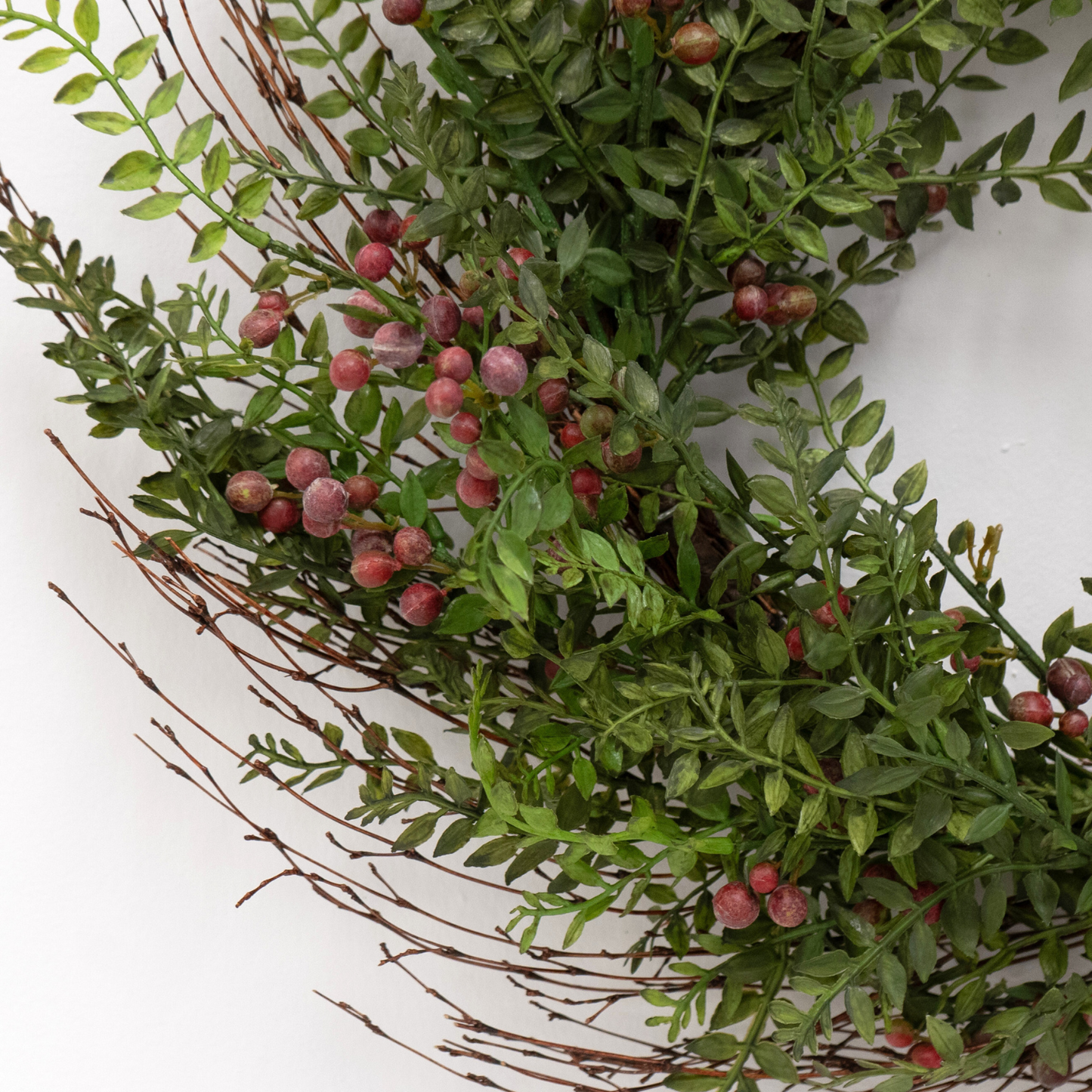 Elegant 24" Burgundy Berry Wreath