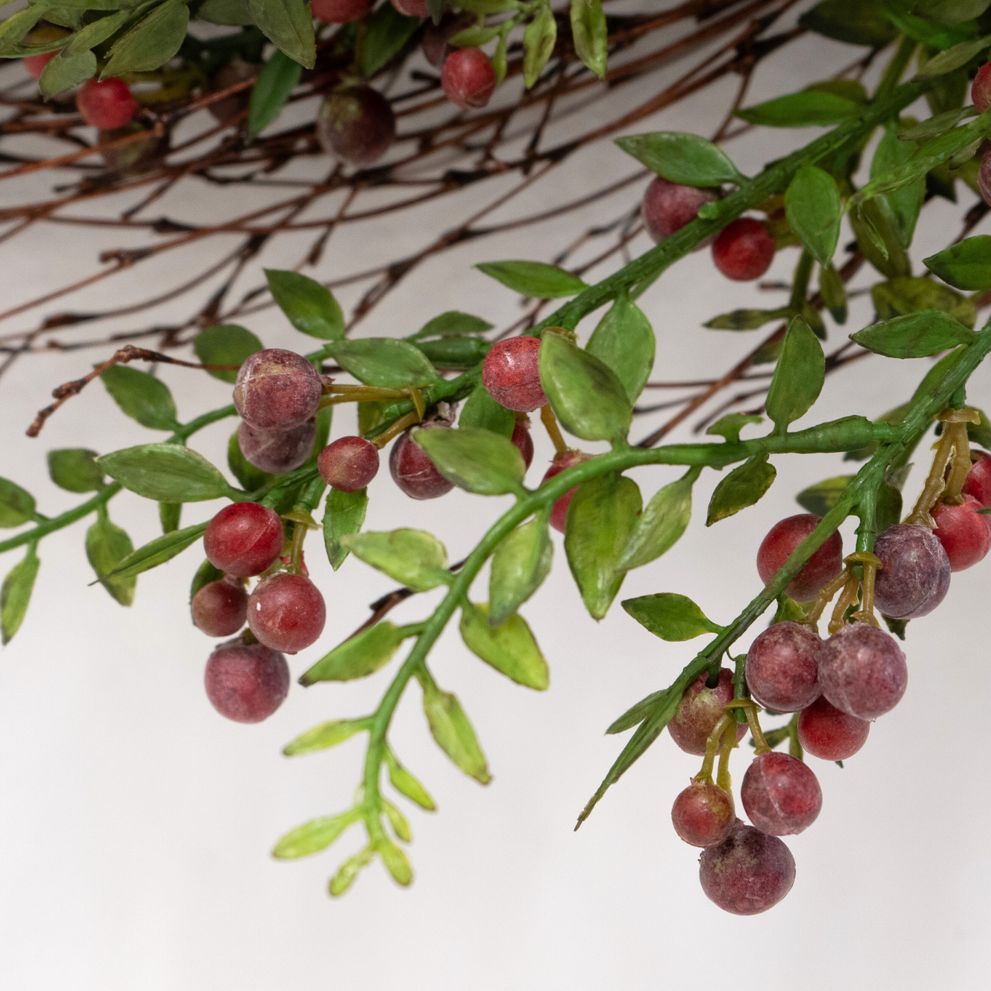 Elegant 24" Burgundy Berry Wreath