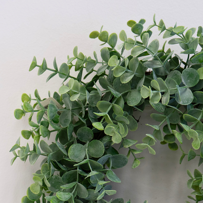Eucalyptus-Inspired 14" Faux Greenery Door Wreath