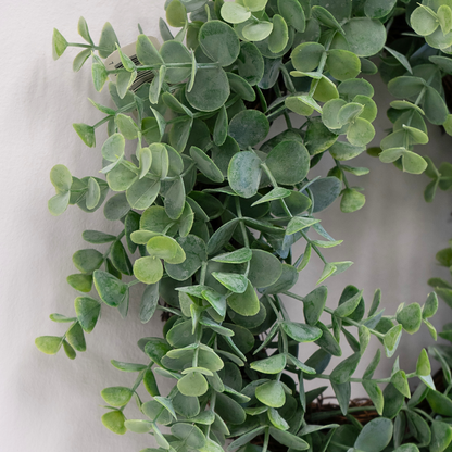 Eucalyptus-Inspired 14" Faux Greenery Door Wreath