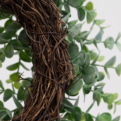 Eucalyptus-Inspired 14" Faux Greenery Door Wreath