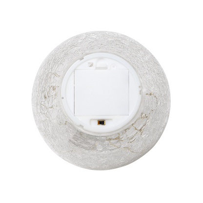 Crackle LED Glass Globe Light