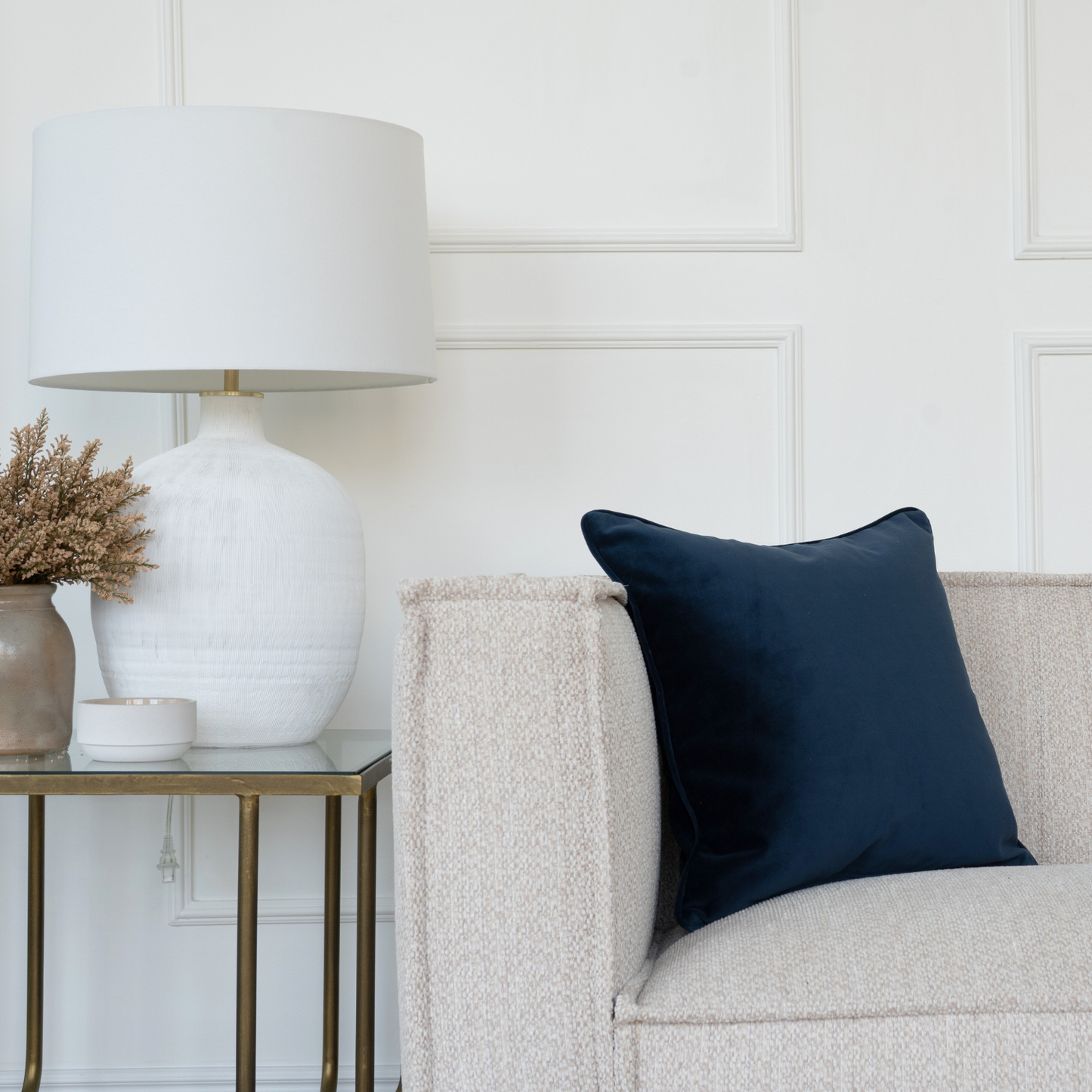 Velvet Indigo Toss Cushion