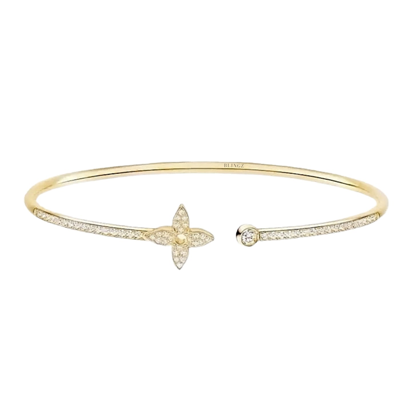 Louisa Gold Vermeil Bangle with Cubic Zirconia