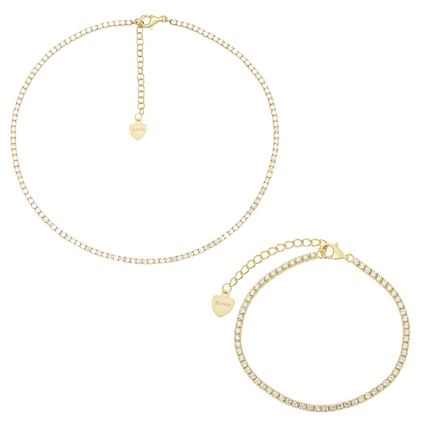 Nadine Gold Tennis Jewelry Set