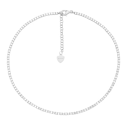 Nadine Sparkling Tennis Necklace - Silver