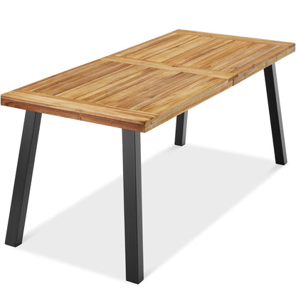 Acacia Wood Dining Table for 6 - Indoor & Outdoor Use