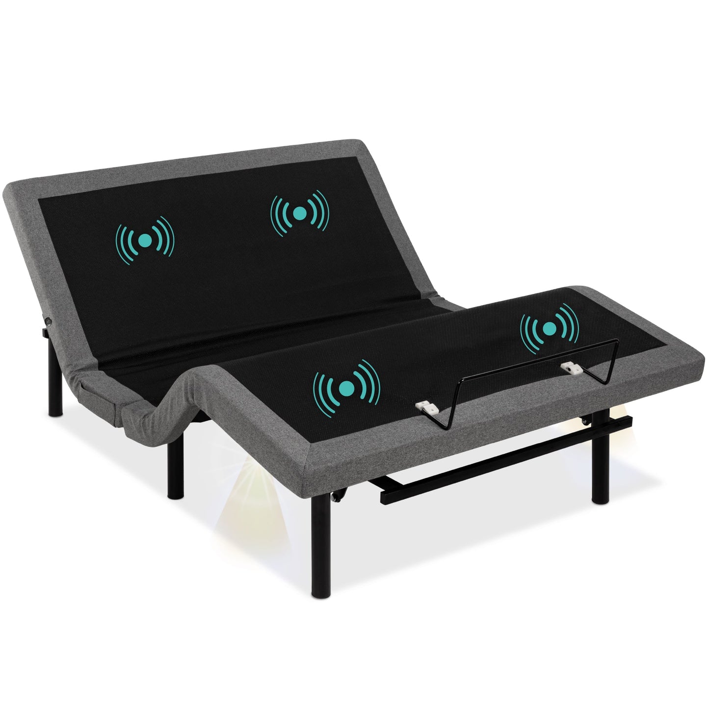 Smart Adjustable Bed Frame with Massage Function, Wireless Remote, and USB Charging Ports