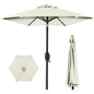 Outdoor Market Patio Umbrella w/ Push Button Tilt, Crank Lift - 7.5ft