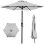 Outdoor Steel Market Patio Umbrella Decoration w/ Tilt, Crank Lift - 10ft