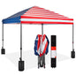 One-Person Setup Instant Pop Up Canopy w/ Case, 4 Weight Bags - 8x8ft