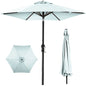 Outdoor Steel Market Patio Umbrella Decoration w/ Tilt, Crank Lift - 10ft