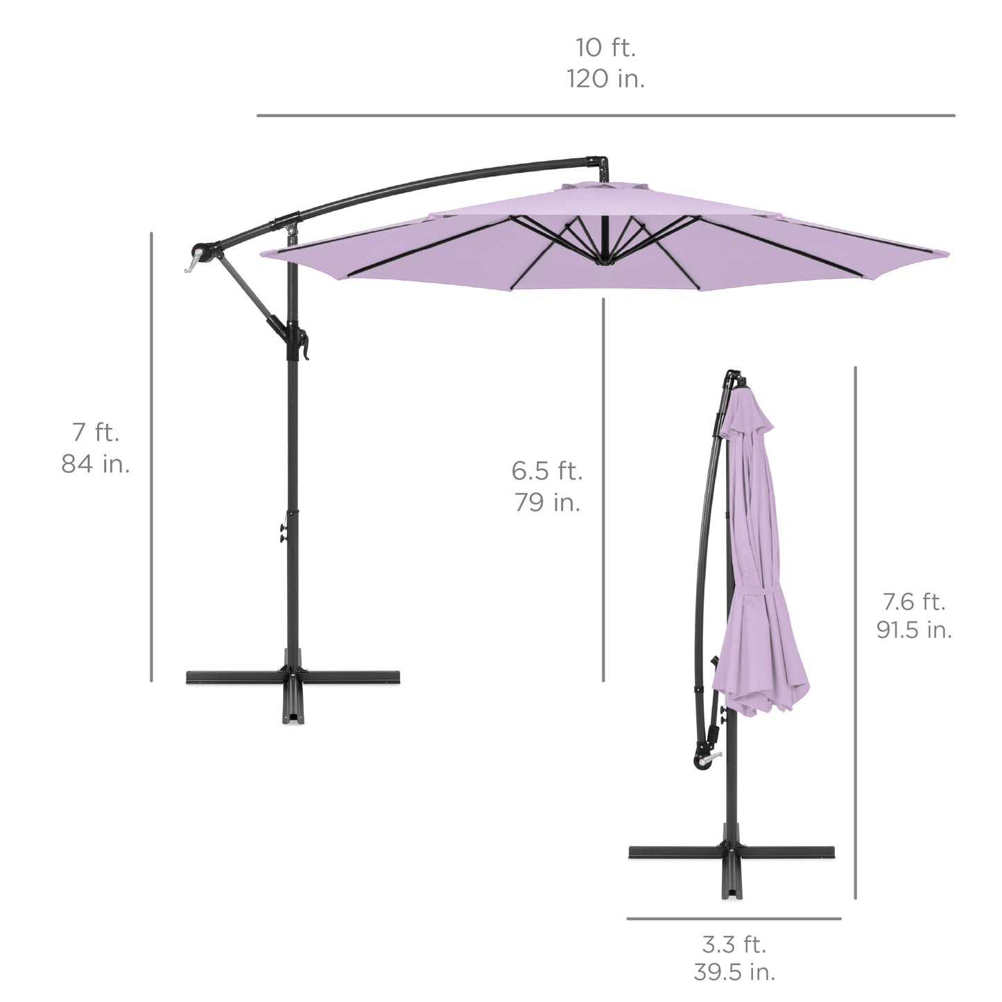 Offset Hanging Patio Umbrella - 10ft