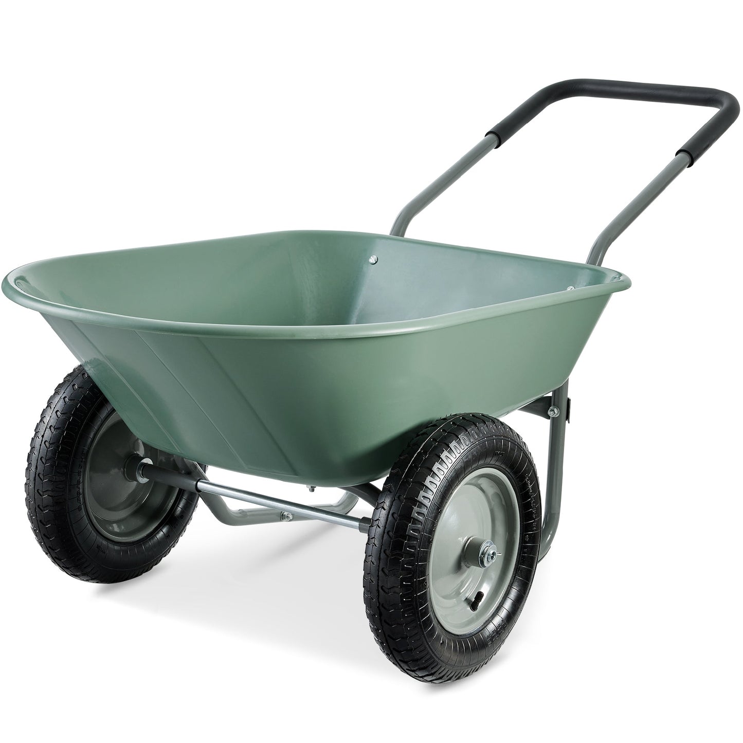 Dual-Wheel Wheelbarrow Garden Cart