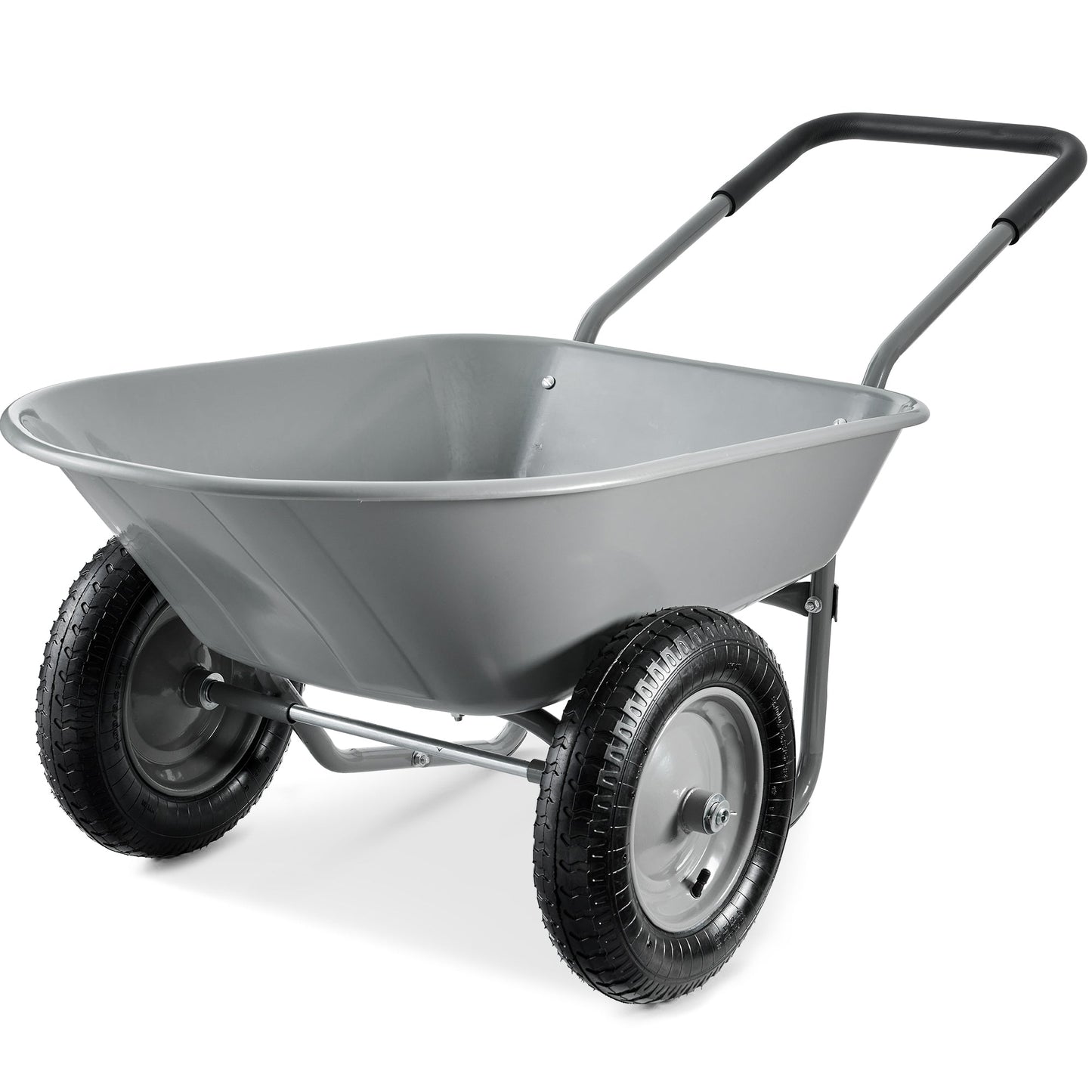 Dual-Wheel Wheelbarrow Garden Cart