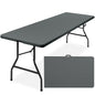 Portable Folding Plastic Dining Table w/ Handle, Lock - 8ft