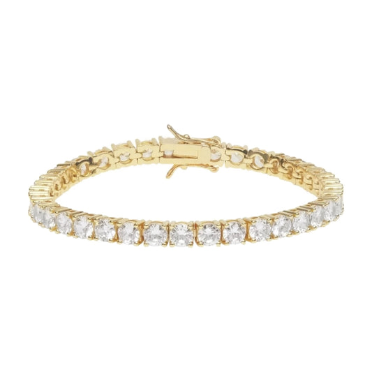 Elegant Gold Tatiana Tennis Bracelet with AAAAA Cubic Zirconia